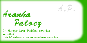 aranka palocz business card