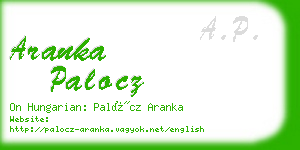 aranka palocz business card